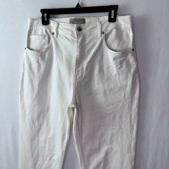 Everlane Curvy Cheeky Jeans High Waist Straight Leg Stretch White Size 31 - Picture 3 of 12
